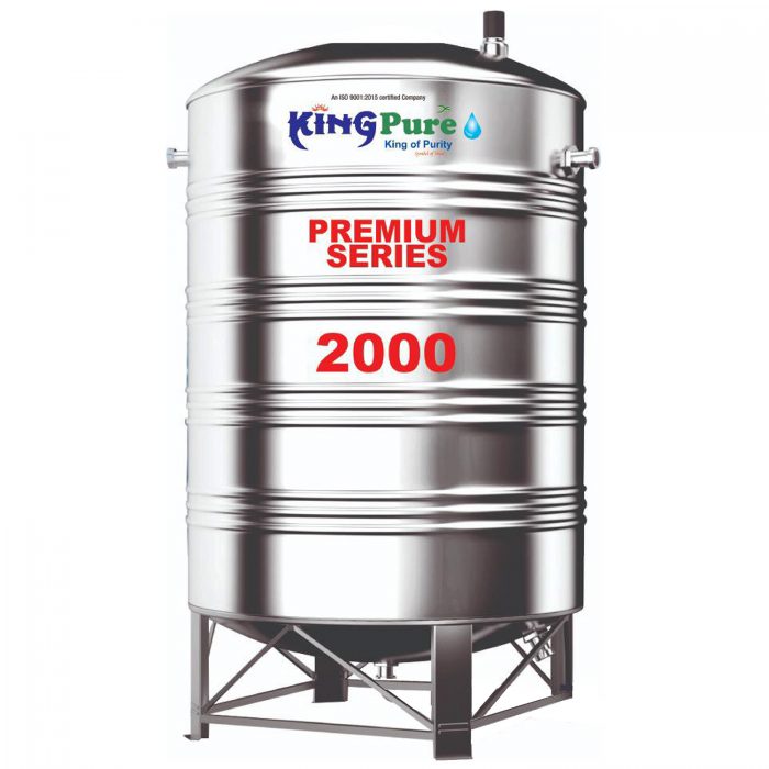 Premium series 2000 litre stainless steel water tanks