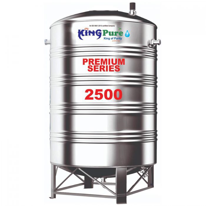 Premium series 2500 litre stainless steel water tanks