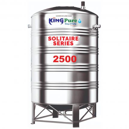 Solitaire series 2500 litre stainless steel water tanks