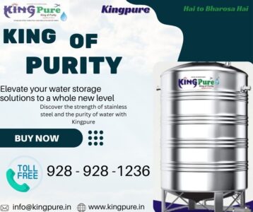 Easy-to-clean KingPure stainless steel water tank - hassle-free maintenance for clean water storage