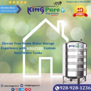 Kingpure Custom Steel Water Tanks - Precision Crafted, Jindal Steel, Climate-Adaptive, Dish Form Design, Made in India