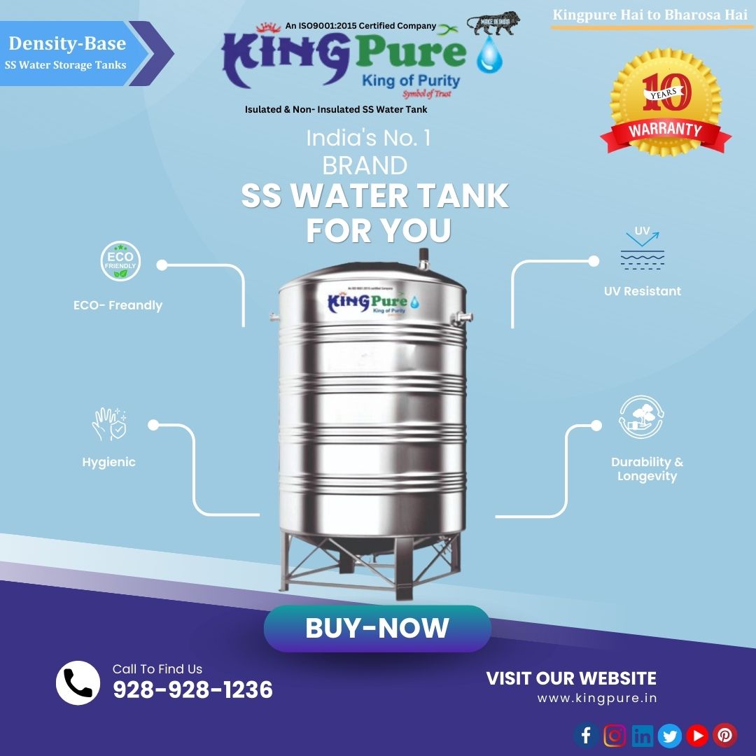 Innovative KINGPURE SS Water Tanks - India's No. 1 Choice for Premium Quality