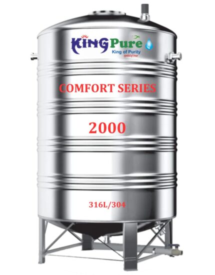 Kingpure 2000 Litre Comfort Series Insulated 316L/304 SS Water Tank